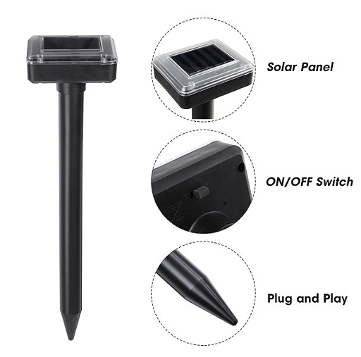 Solarni rasterivač štetočina - 2komada (kockasti)