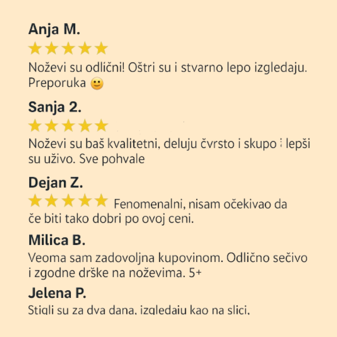 Set mermerskih noževa 6u1