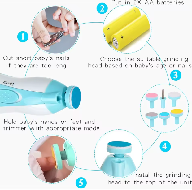 Električna turpija za bebi noktiće