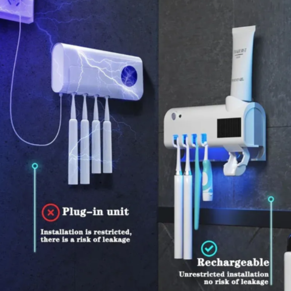 3u1 Smilebrush sterilizator, držač četkica (i brijača) i dozer za pastu