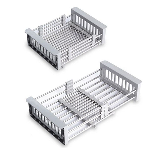 Sklapajuća čelična korpa za sudoperu za pranje i ceđenje