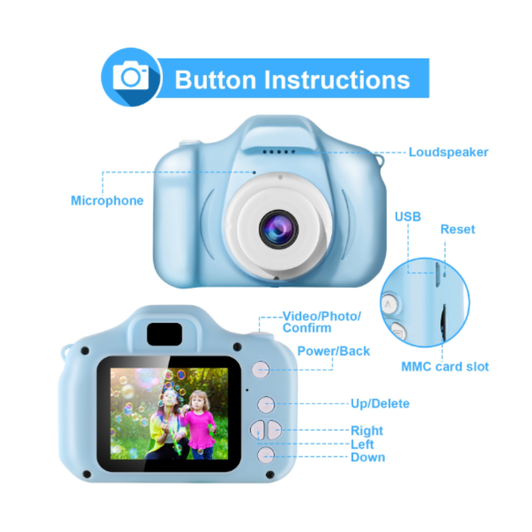 Dečija digitalna kamera/foto aparat plava