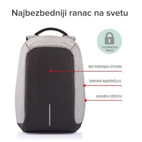 Sigurnosni ranac sa punjačem (powerbank)- design by Tomas Drozet