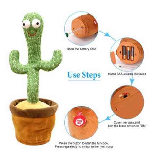 Plišani muzički kaktus - Peva, pleše, svetli i ponavlja reči