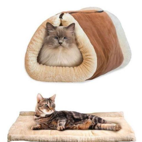 Plišani krevet-tunel za mačke