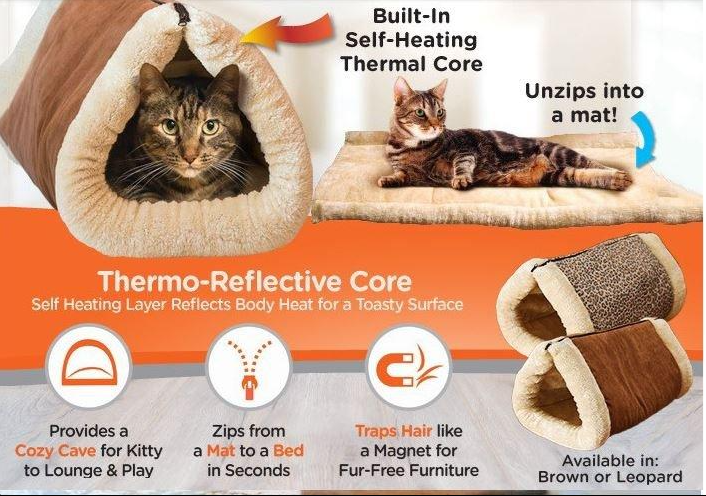 Plišani krevet-tunel za mačke