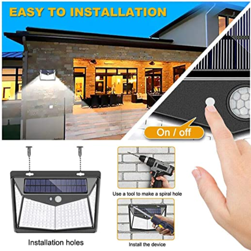 Solarni reflektor sa 212 LED dioda