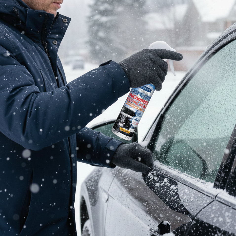 Tečnost za odleđivanje vetrobrana i farova za bezbednu vožnju u zimskim uslovima