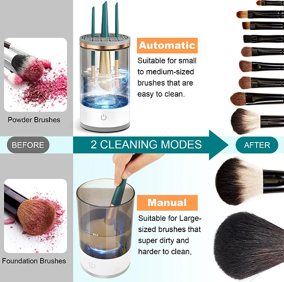 Električni čistač četkica za šminku