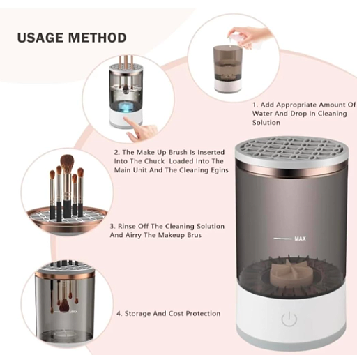 Električni čistač četkica za šminku