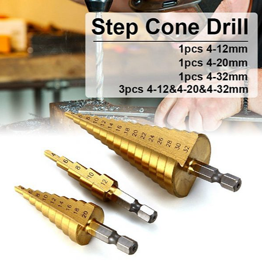 Stepenaste burgije - 3 komada